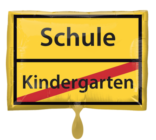XL Folienballon - Schulanfang Schild - ø 50cm